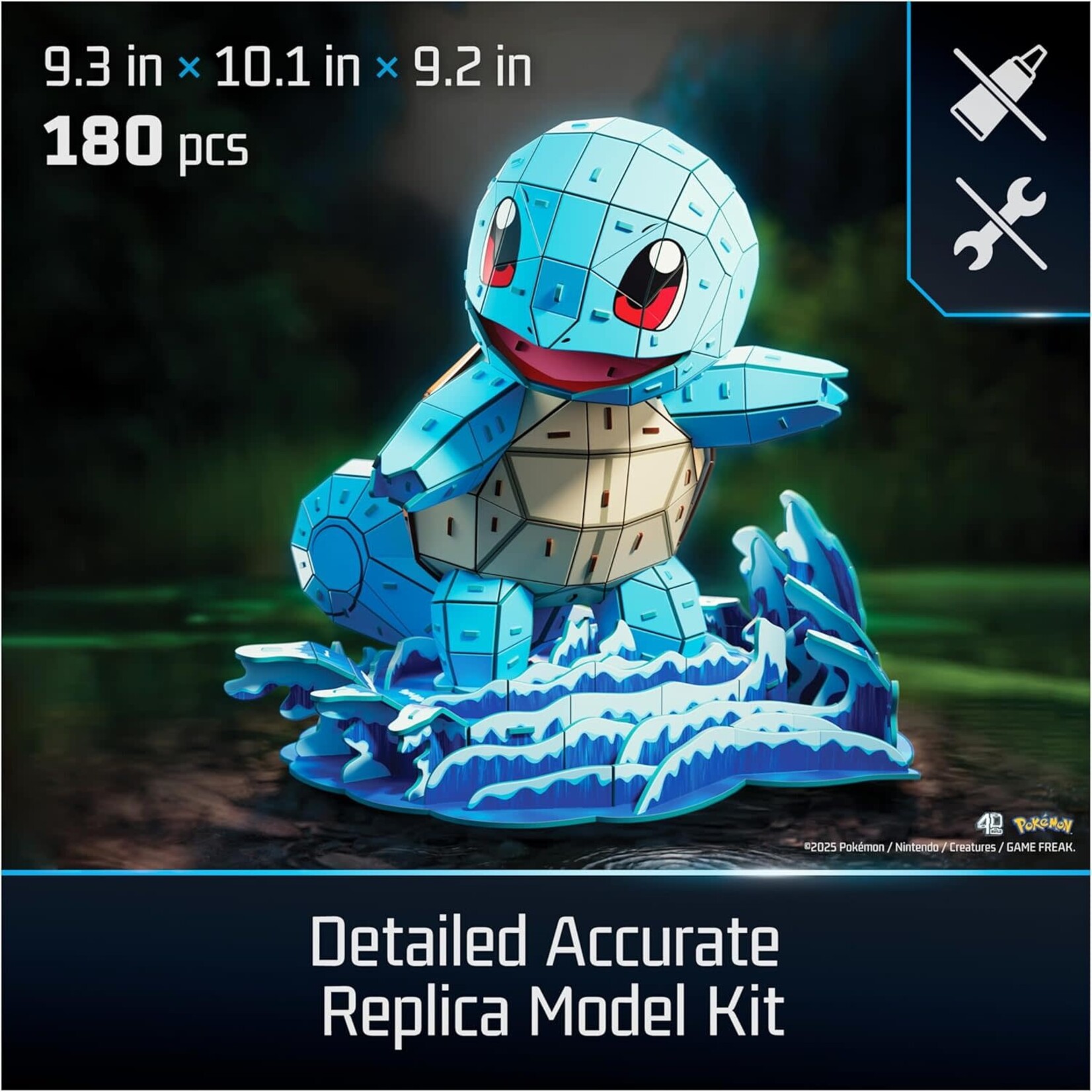 4D Build Pokemon Squirtle 3D Model Kit