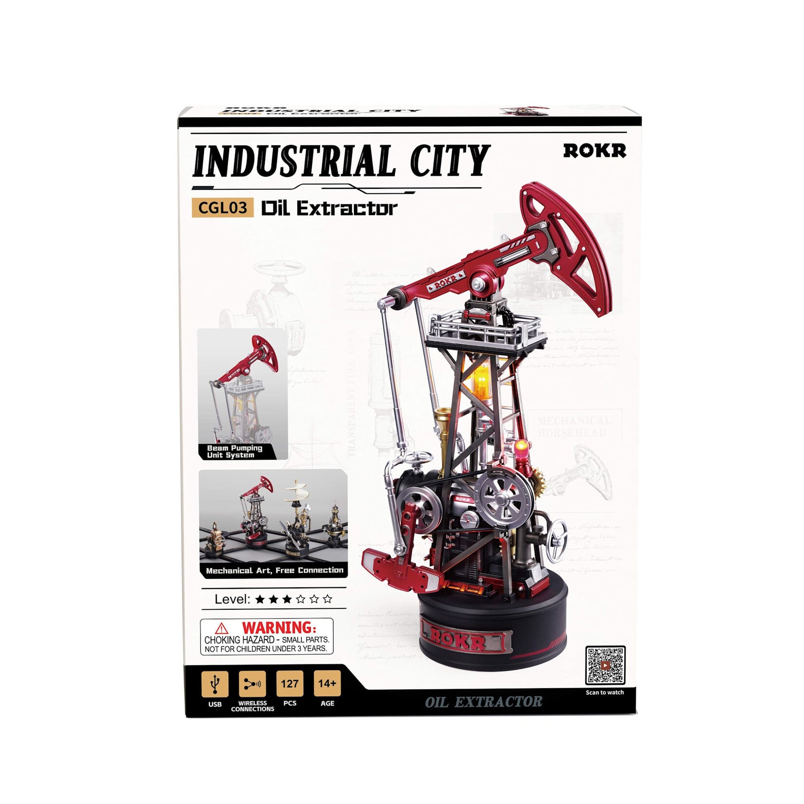Oil Pump Jack Mechanical 3D Puzzle