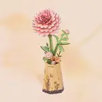 Pink Dahlia 3D Wooden Puzzle