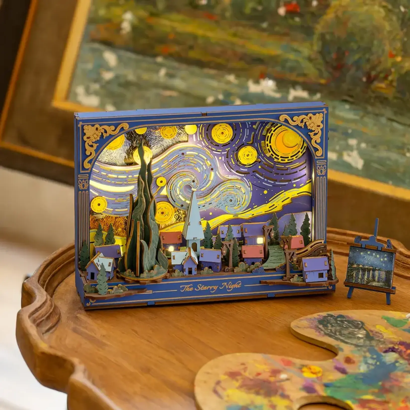 The Starry Night Wall Art 3D Wooden Puzzle