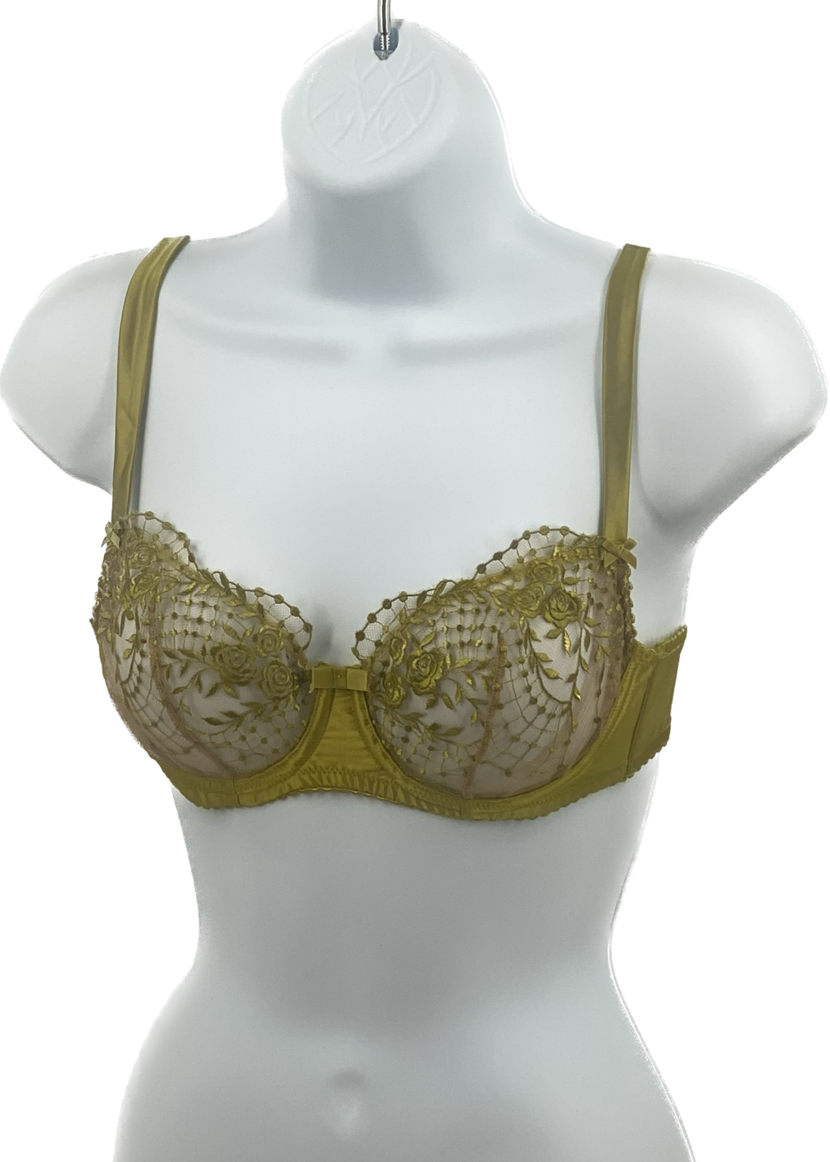 Size 32C Chartreuse Julie's Roses Underwire Bra