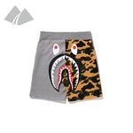 Bape BAPE 1st Camo Back Shark Sweat Shorts Grey/Yellow