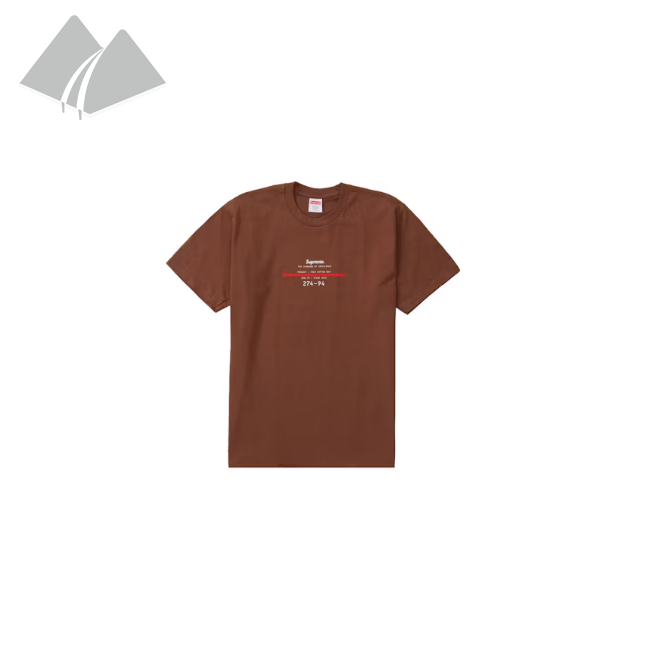 Supreme Standard Tee Brown - The Valley San Francisco 