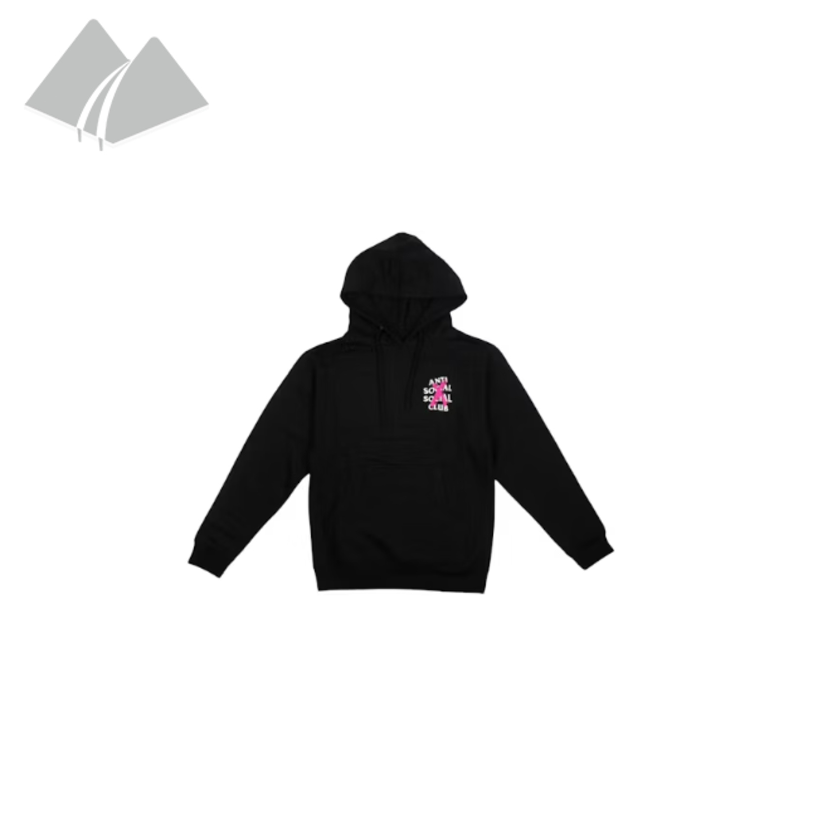 Anti social social club black and pink hoodie sale