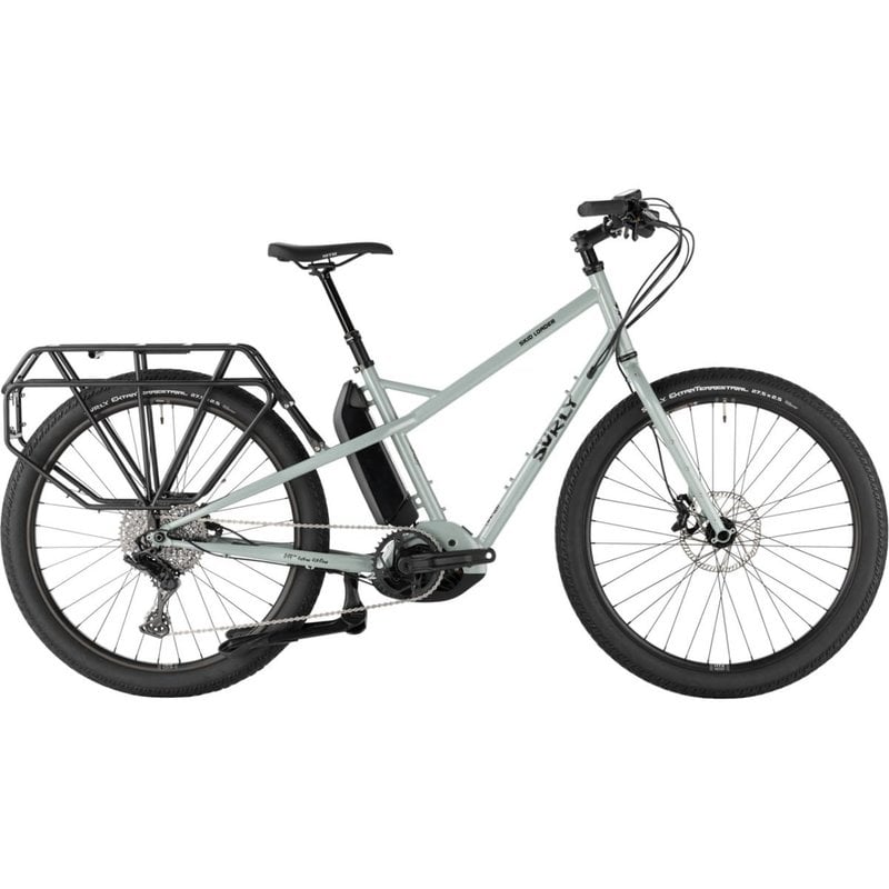 Surly Surly Skid Loader Cargo Ebike - 27.5", Steel, Bathwater Gray, Medium