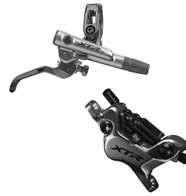 Shimano Shimano XTR BL- M9120/BR-M9120 Disc Brake and Lever - Rear, Hydraulic, Post Mount, Finned Metal Pads, Gray