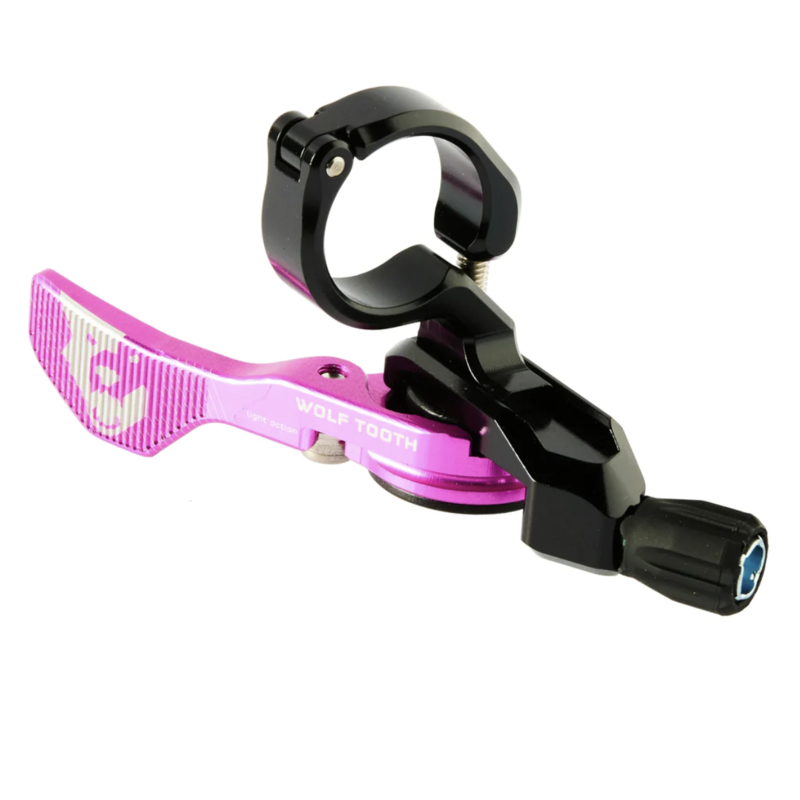 Wolf Tooth Components Wolf Tooth ReMote  Light Action Dropper Lever w/ 22.2mm Handlebar Clamp - Pink