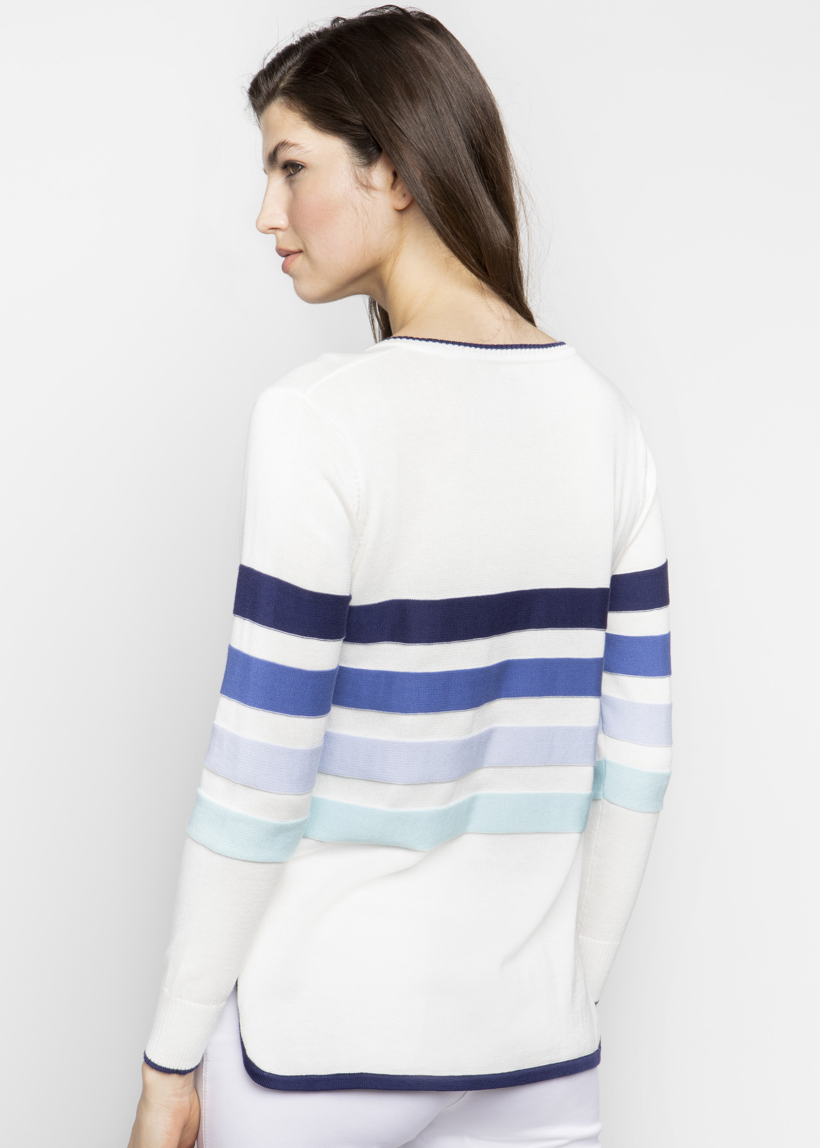 By Lyse ByLyse V-Neck Striped Sweater