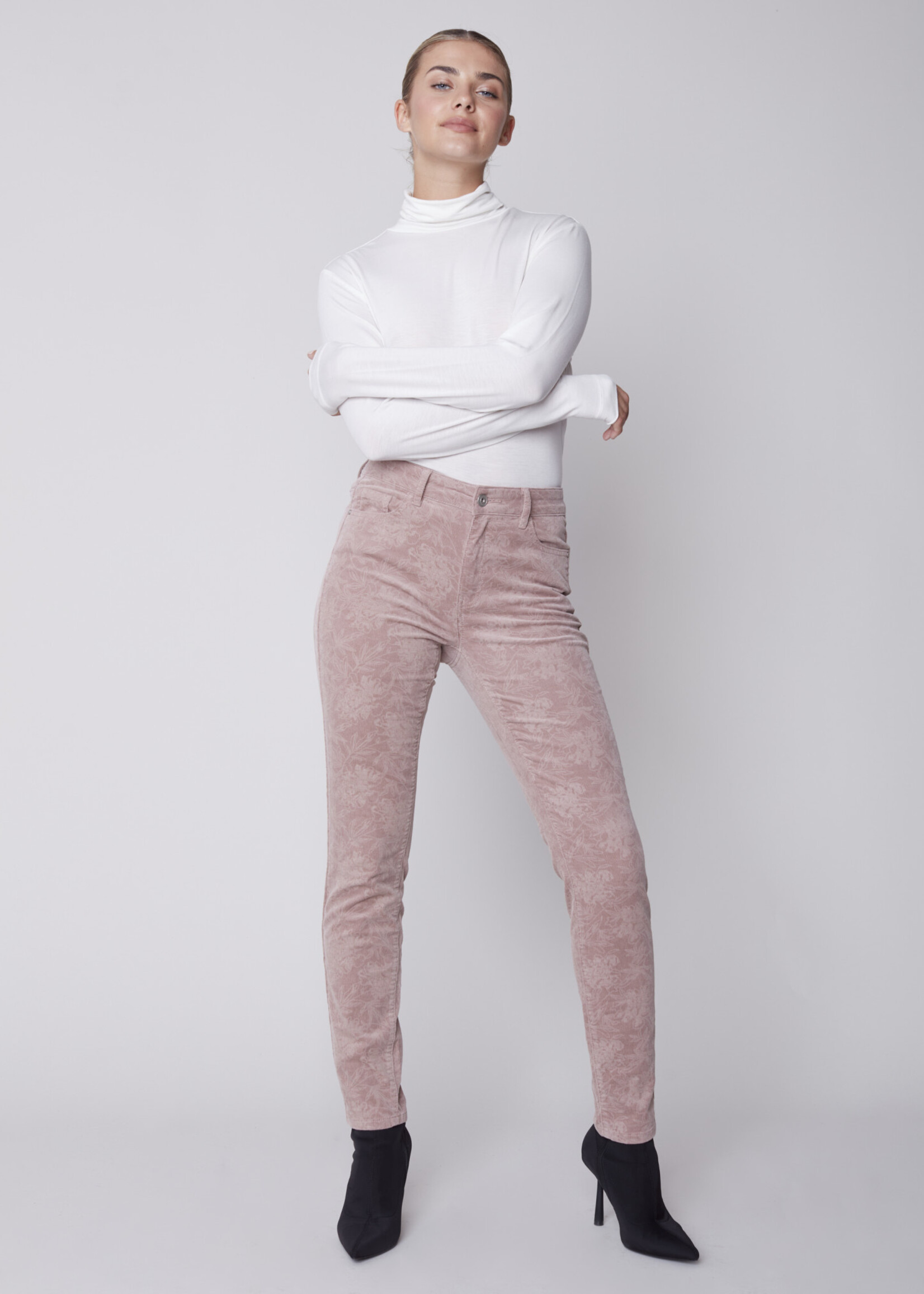Charlie B Charlie B Printed Corduroy Pant
