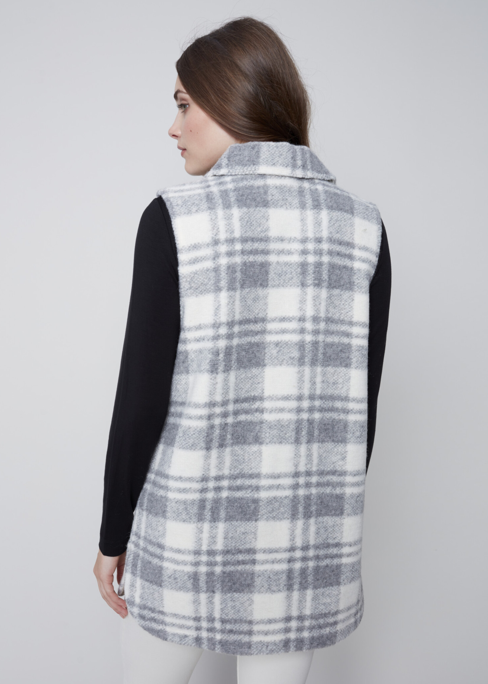 Charlie B Charlie B Collared Vest with Pockets