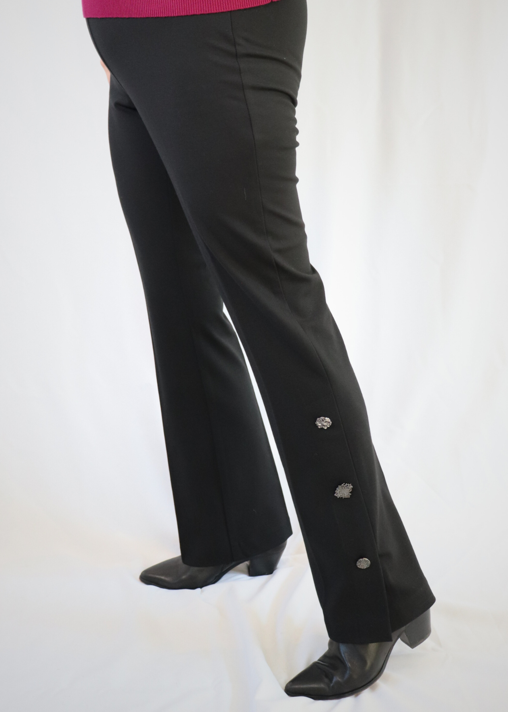 Lisette Mini Flare Pant with Button Cuffs – Kathryn's Collection Inc.