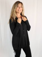 PURE PURE Cowl Tunic with Tie Hem