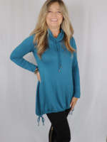 PURE PURE Cowl Tunic with Tie Hem