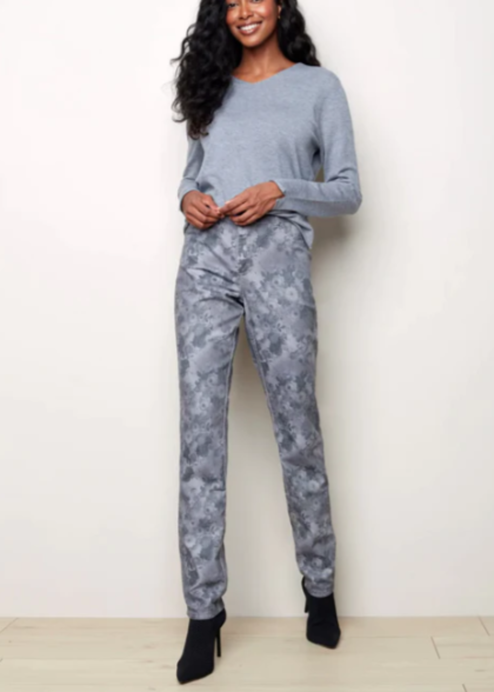 Charlie B Charlie B Reversible Floral Twill Pant