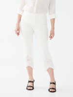 French Dressing Jeans FDJ Pull On Crop Pant with Eyelet Hem Detail