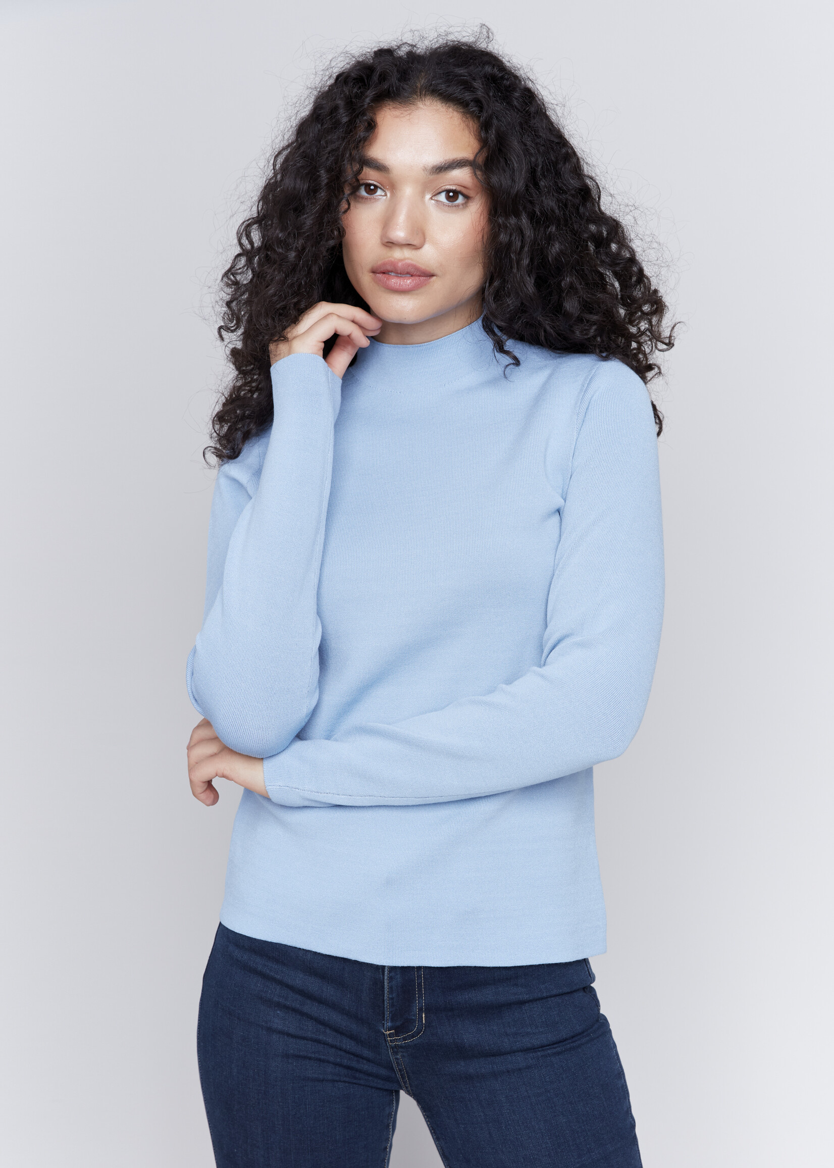 Charlie B Reversible Mock Neck Sweater