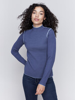 Charlie B Reversible Mock Neck Sweater