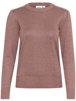 Saint Tropez Saint Tropez Mila Ruched Sleeve Crew Sweater