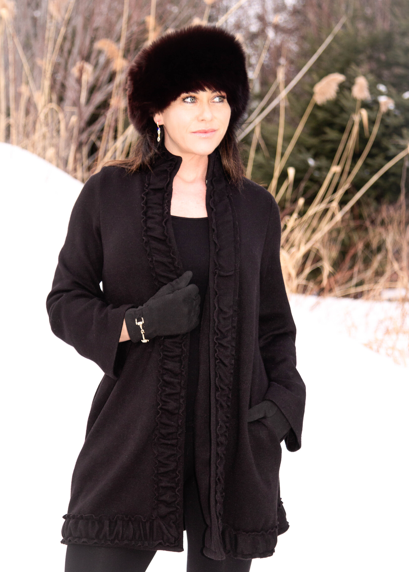 PURE Pure Ruffle Detail Jacket