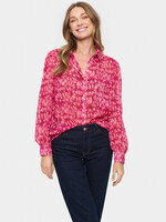 Saint Tropez AviSZ Fuchsia Leo Print Blouse