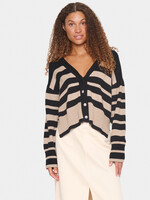 Saint Tropez Saint Tropez Inette Sparkle Button Striped Cardi