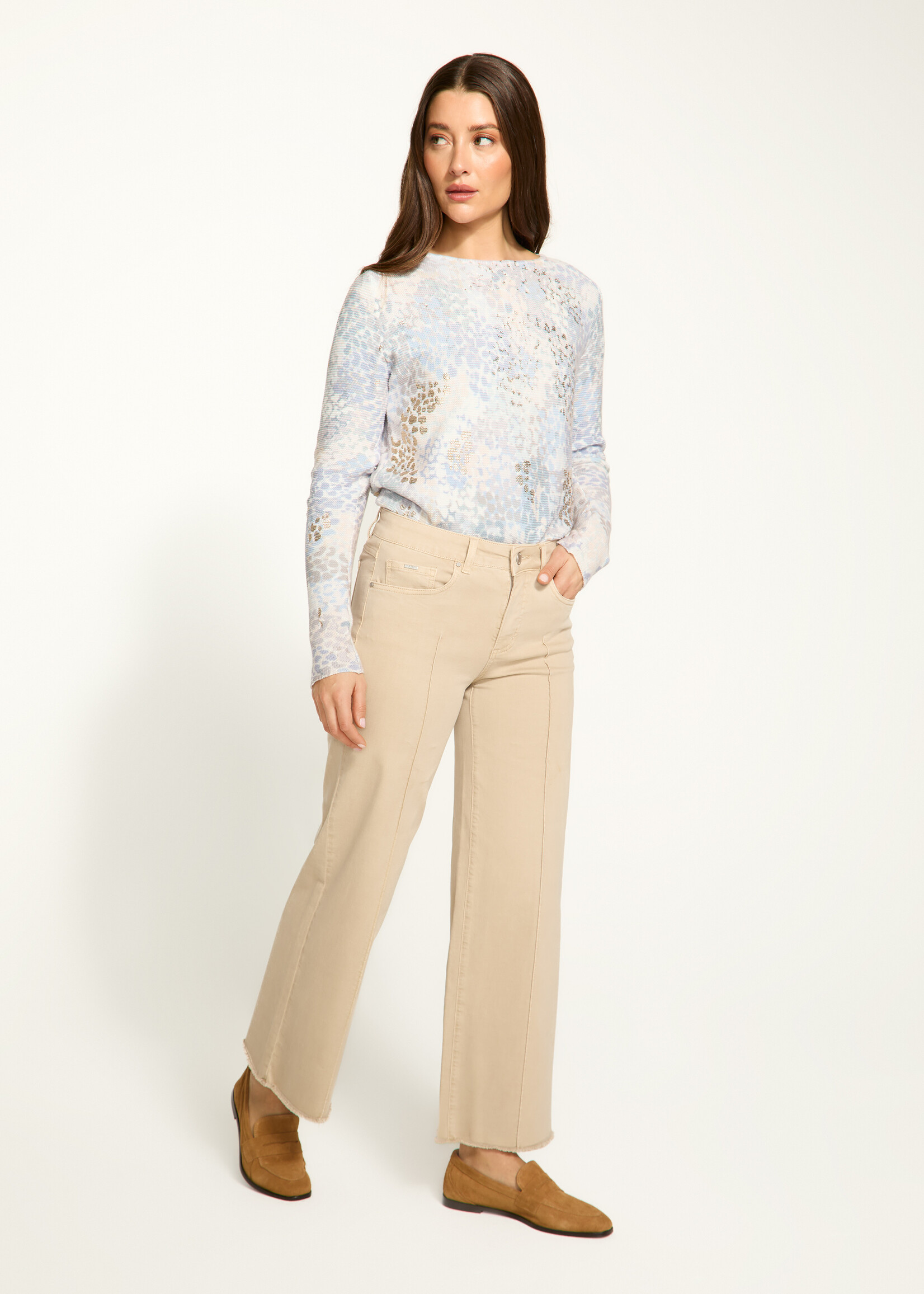 French Dressing Jeans FDJ Olivia Pin Tuck Wide Leg Pant