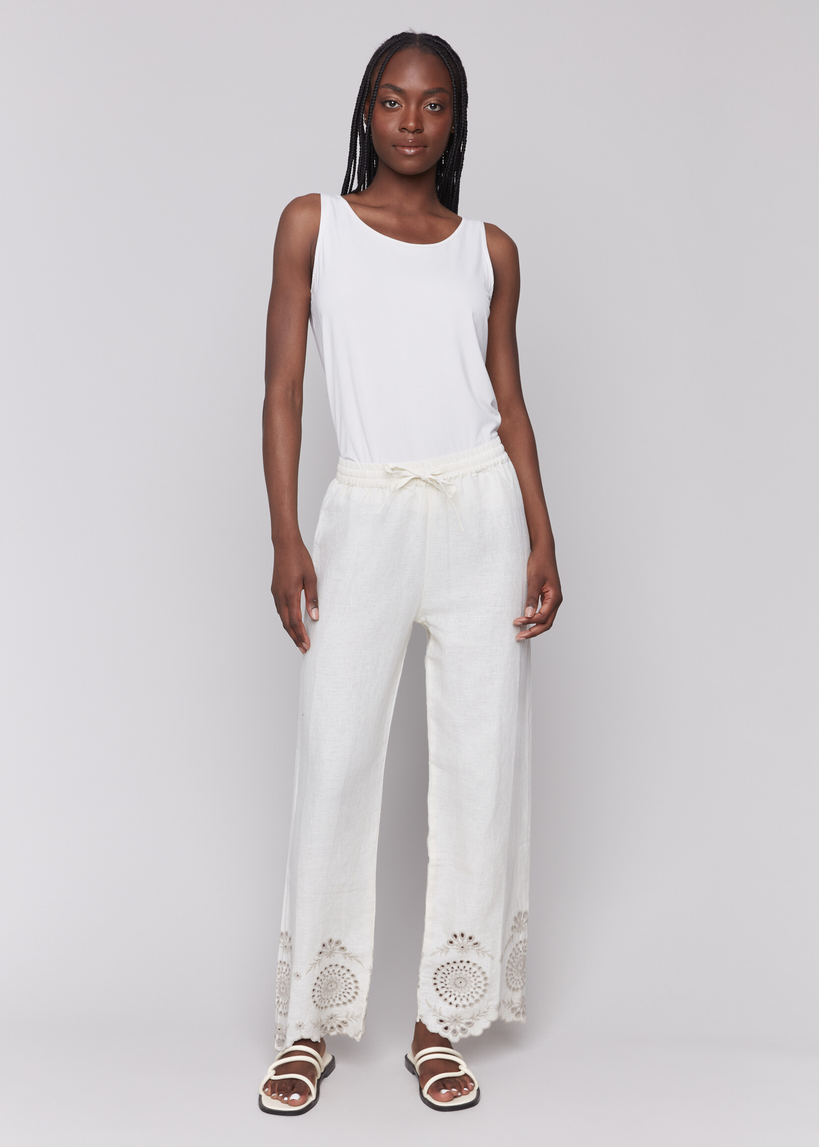 Charlie B Charlie B Pull On Linen Pant
