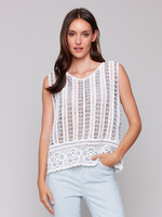 Charlie B Charlie B Border Flower Crochet Top