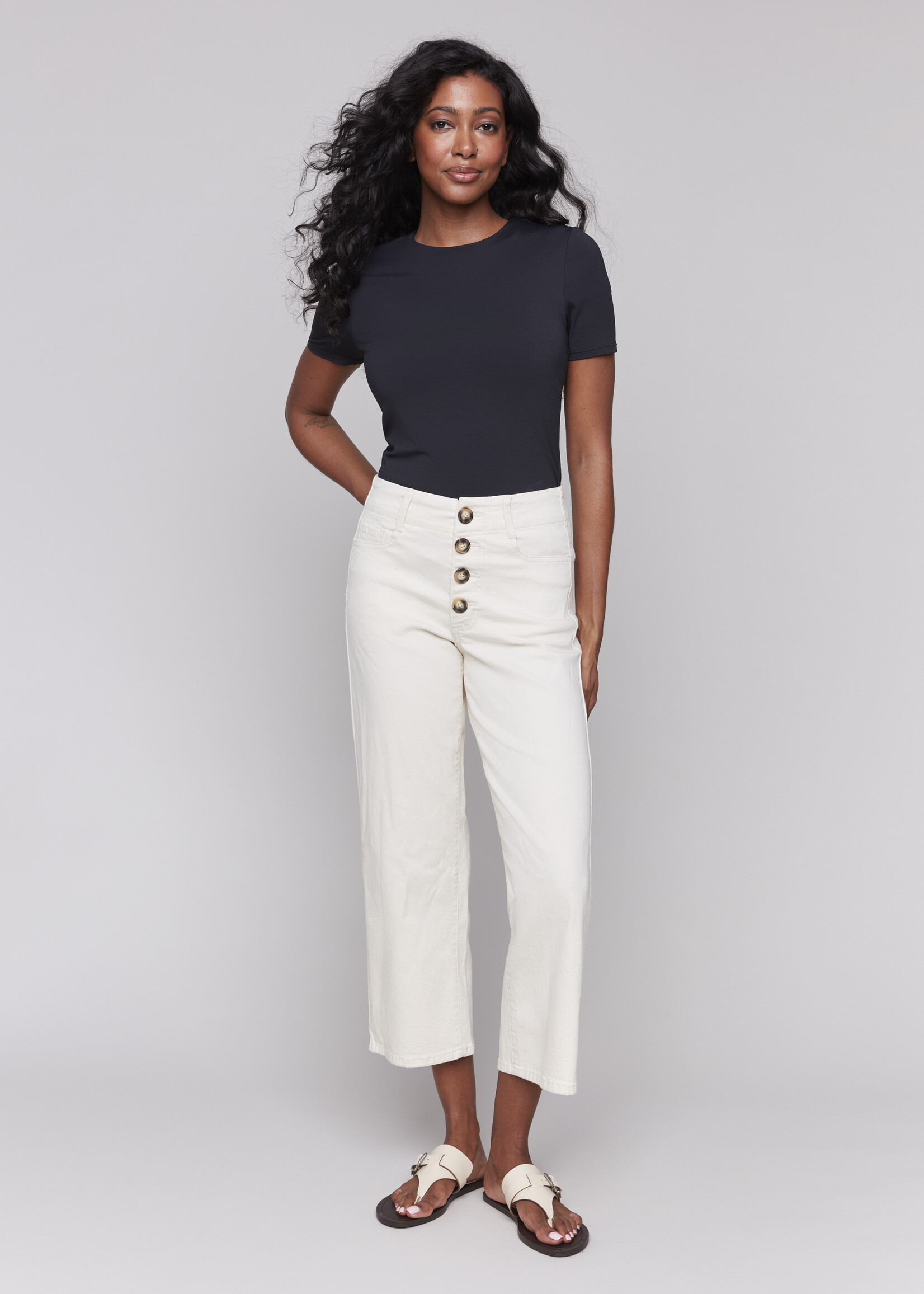 Charlie B Charlie B Flex Front Straight Crop Pant
