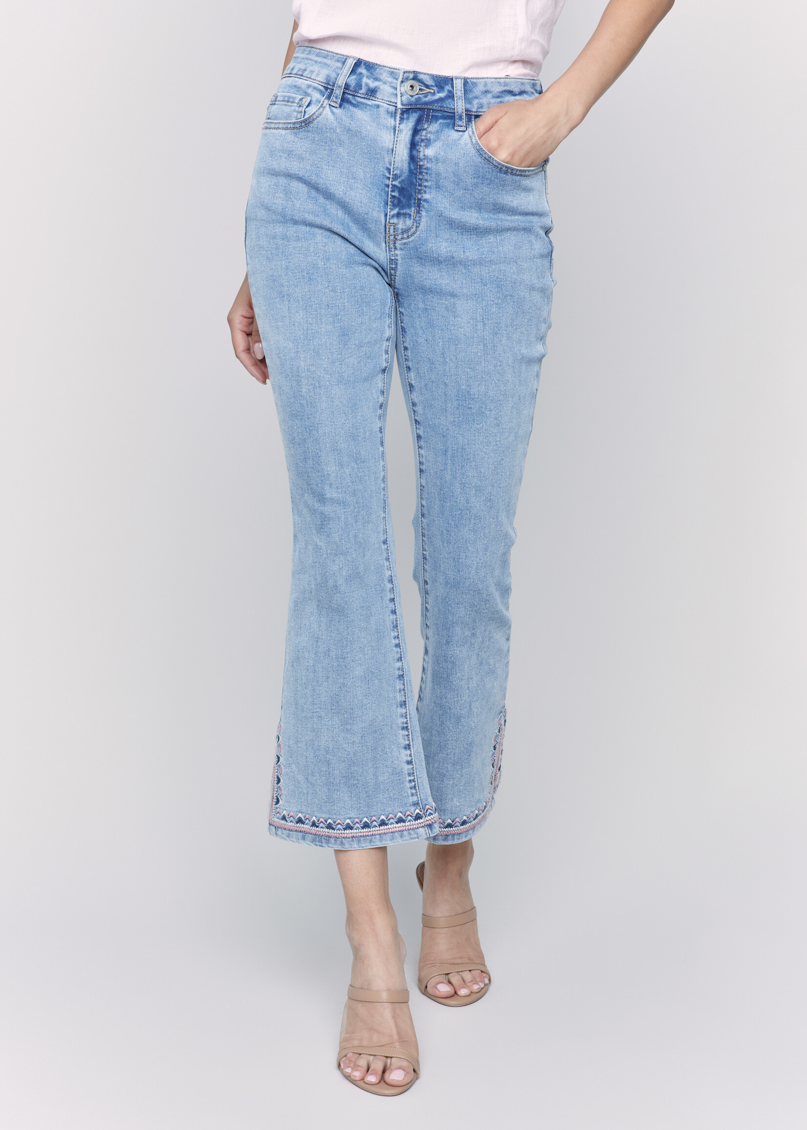Charlie B Charlie B Embroidered Hem Jean