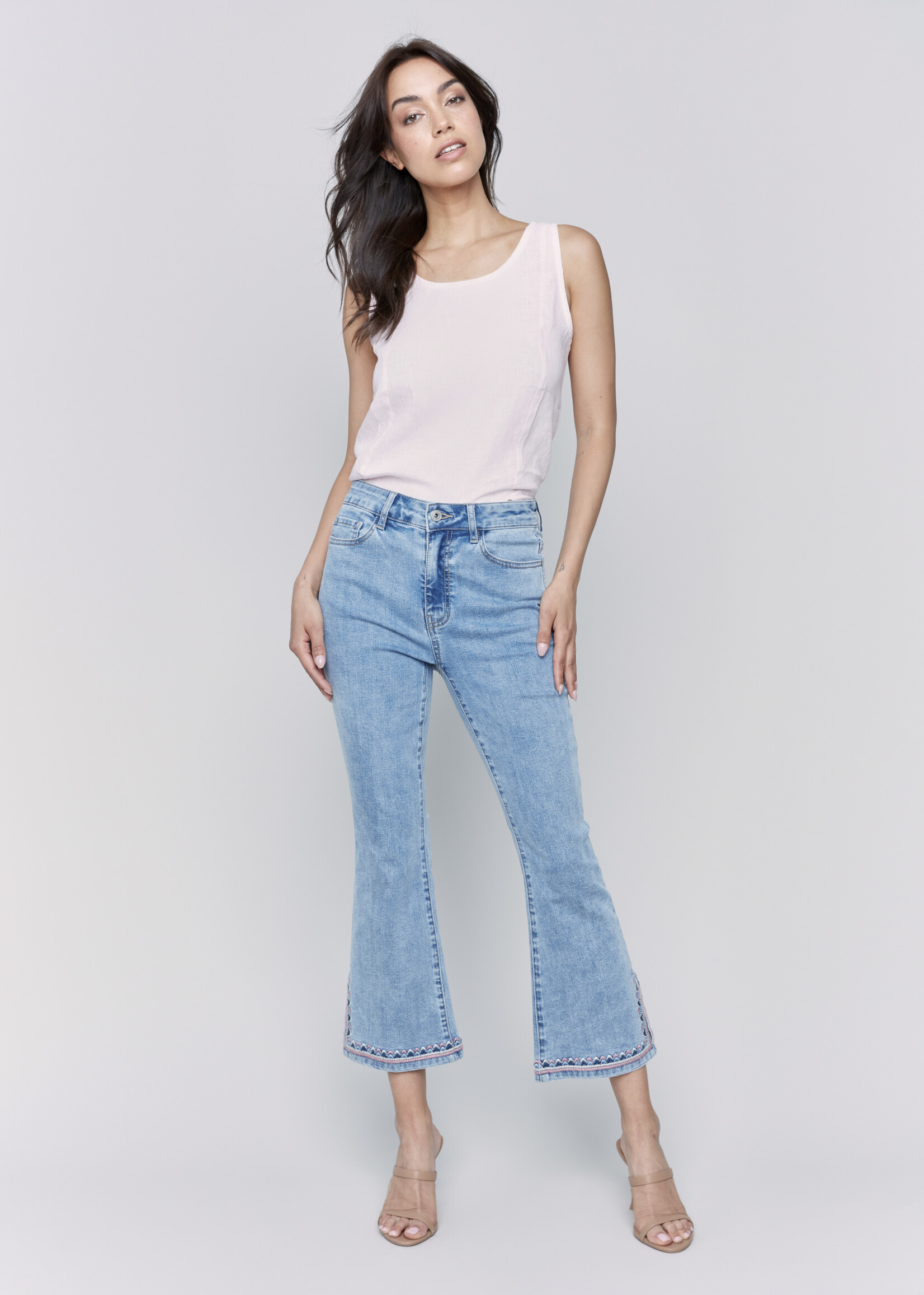 Charlie B Charlie B Embroidered Hem Jean