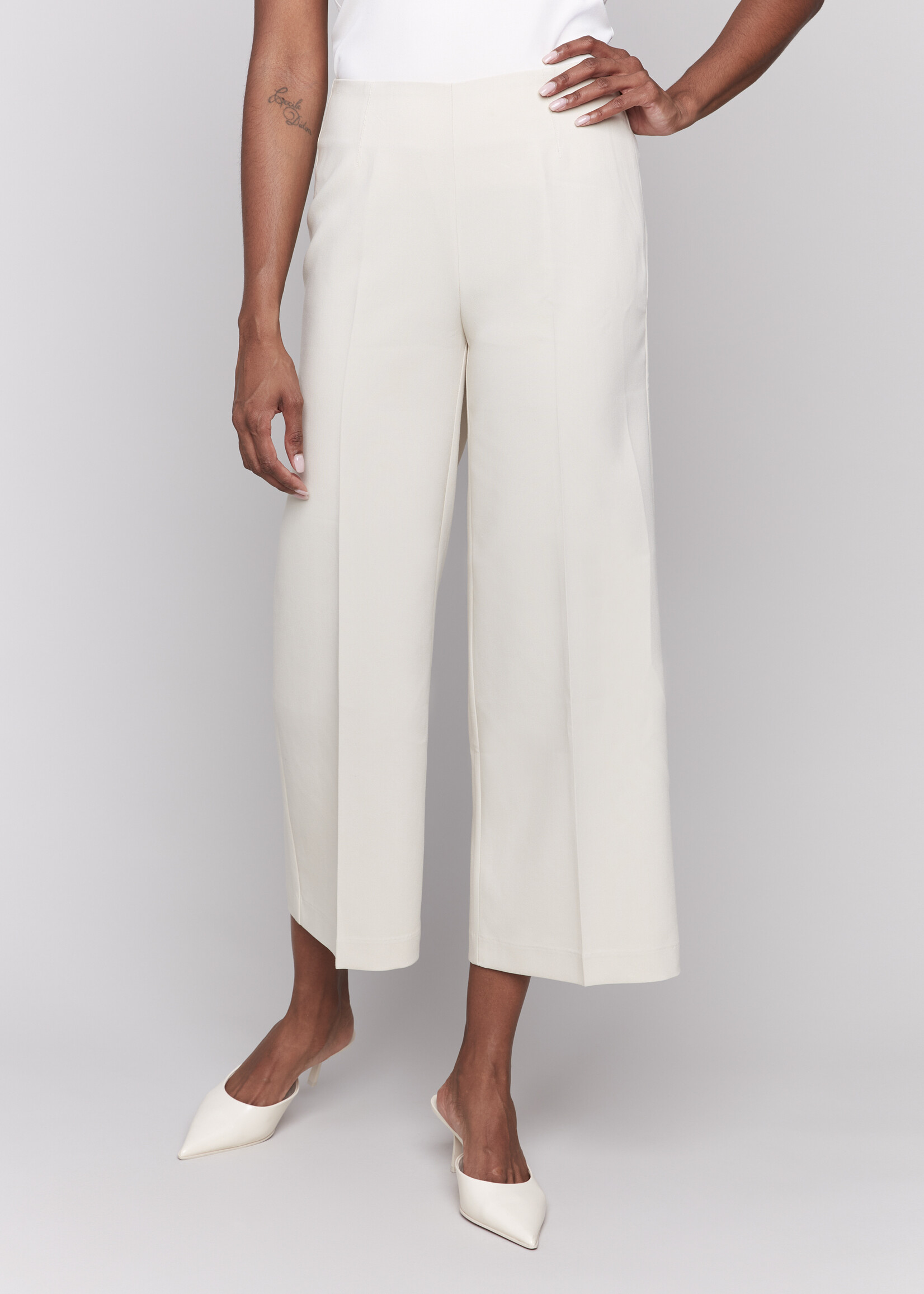 Charlie B Charlie B Side Zipper Wide Leg Pants