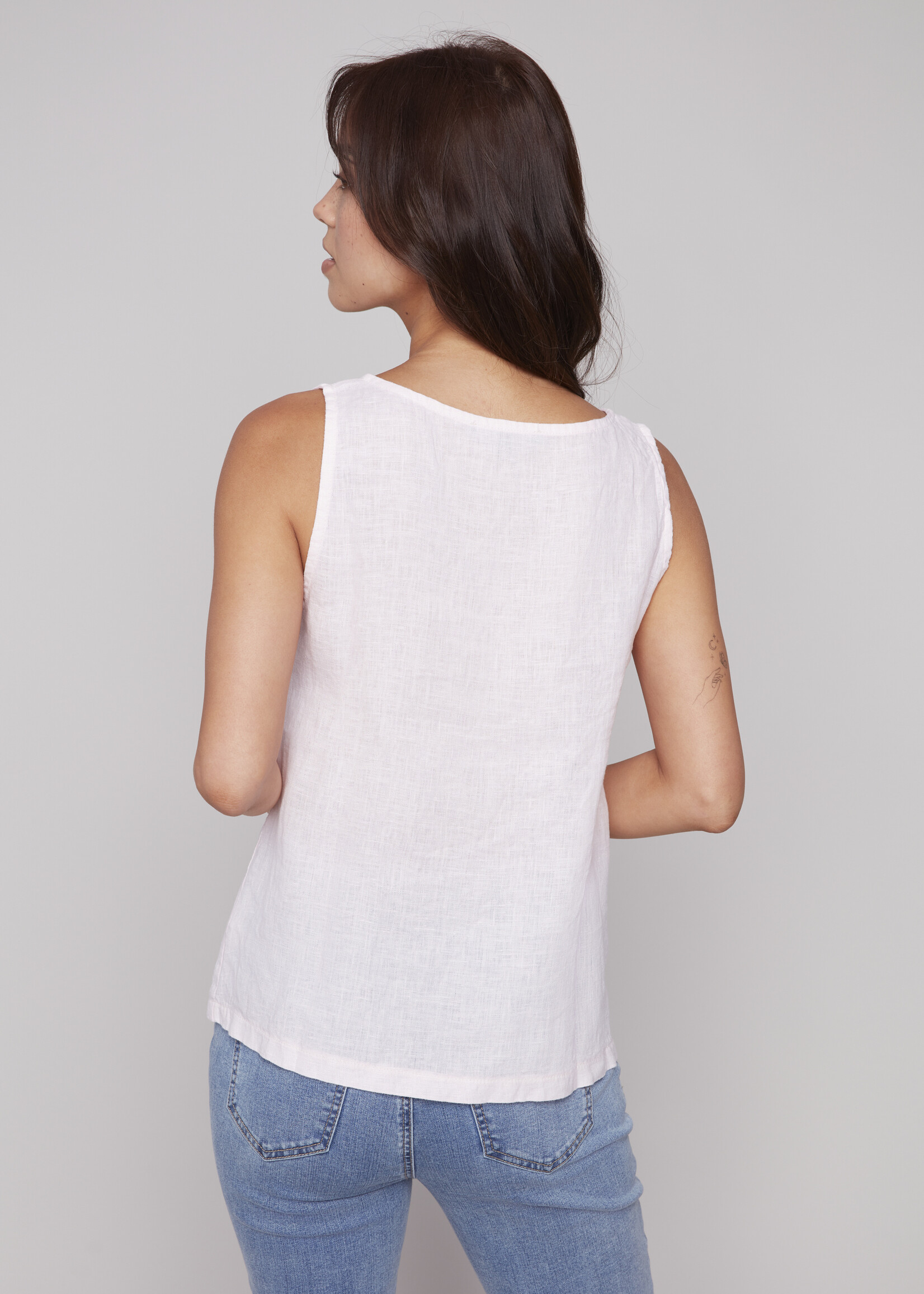 Charlie B Charlie B Sleeveless Linen Top