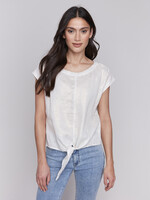 Charlie B Charlie B Foil Linen Top
