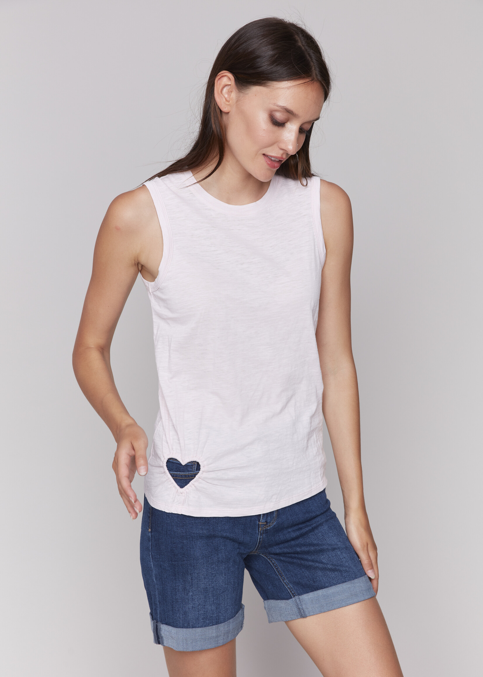 Charlie B Charlie B Sleeveless Top with Heart