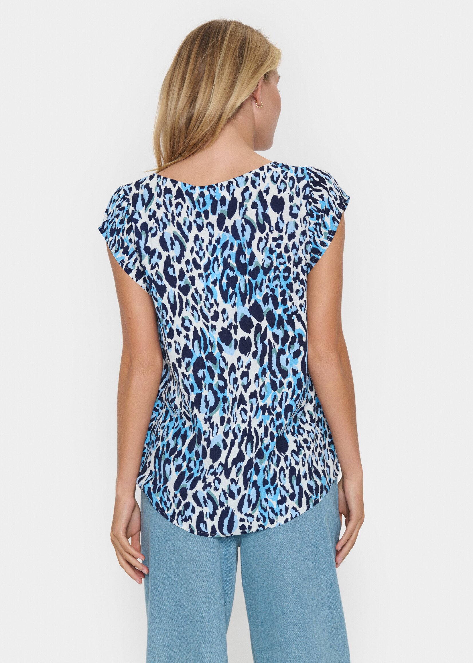 Saint Tropez Saint Tropez Bianca Flutter Cap Sleeve Top