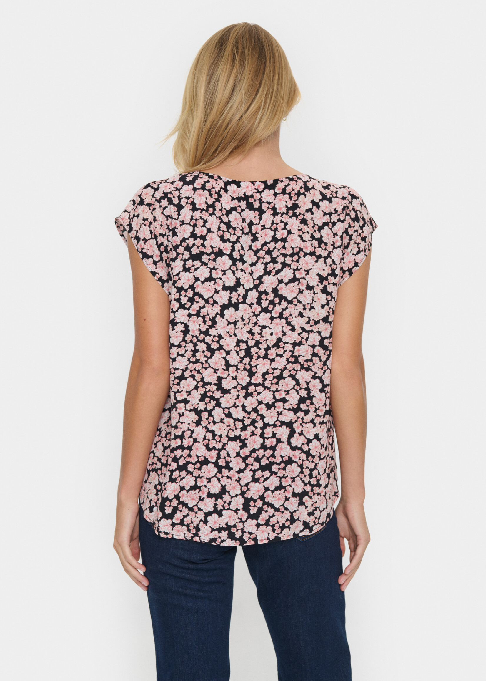 Saint Tropez Saint Tropez Bianca Flutter Cap Sleeve Top