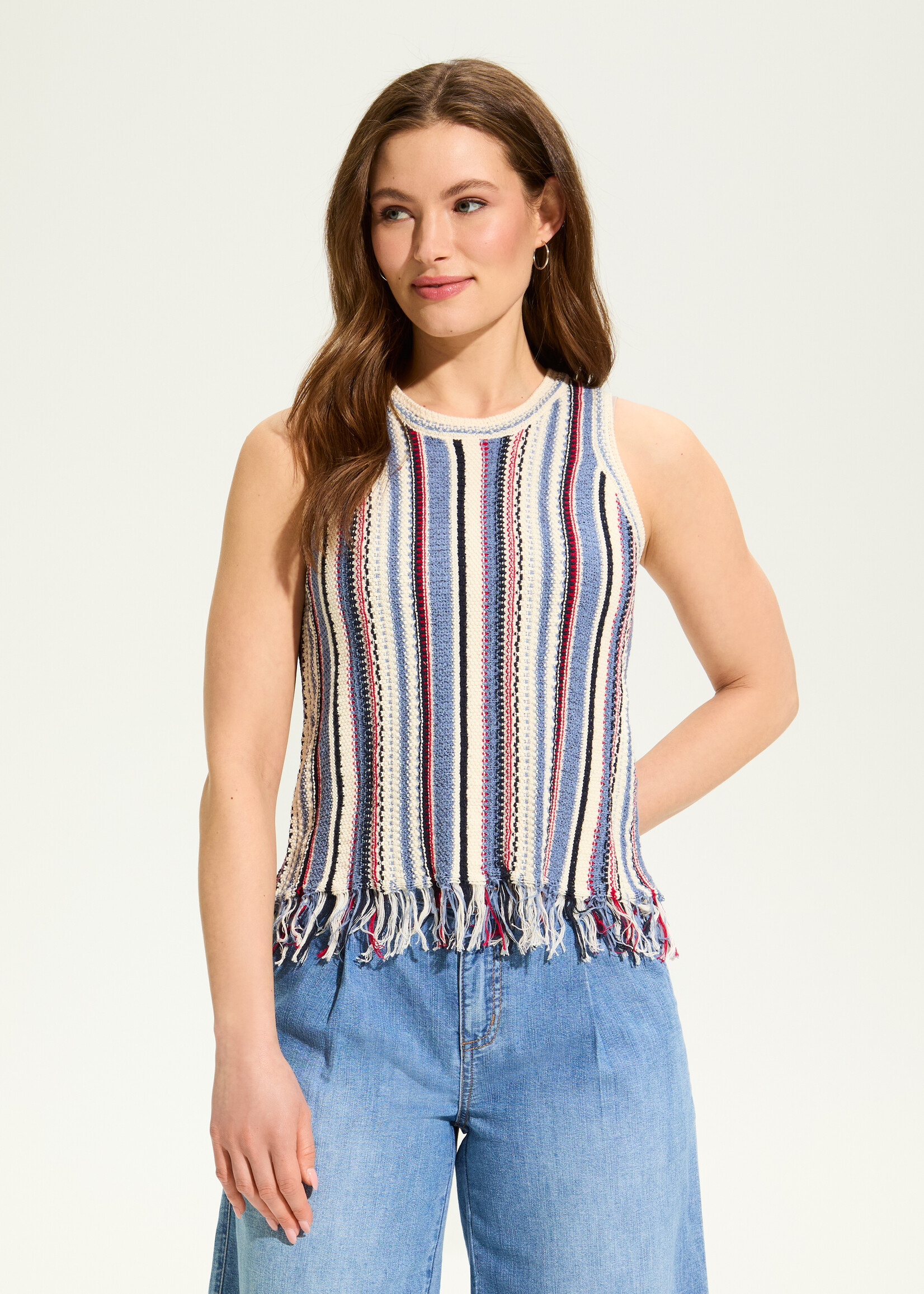 French Dressing Jeans FDJ Vertical Stripe Cami