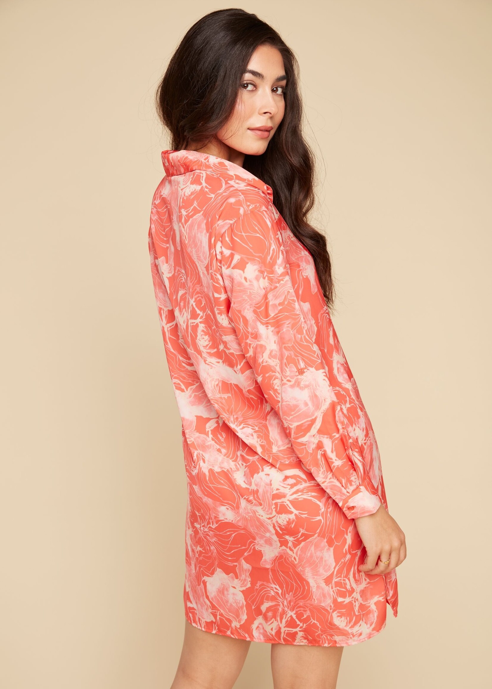 Renuar Renuar Floral Print Shirt Dress