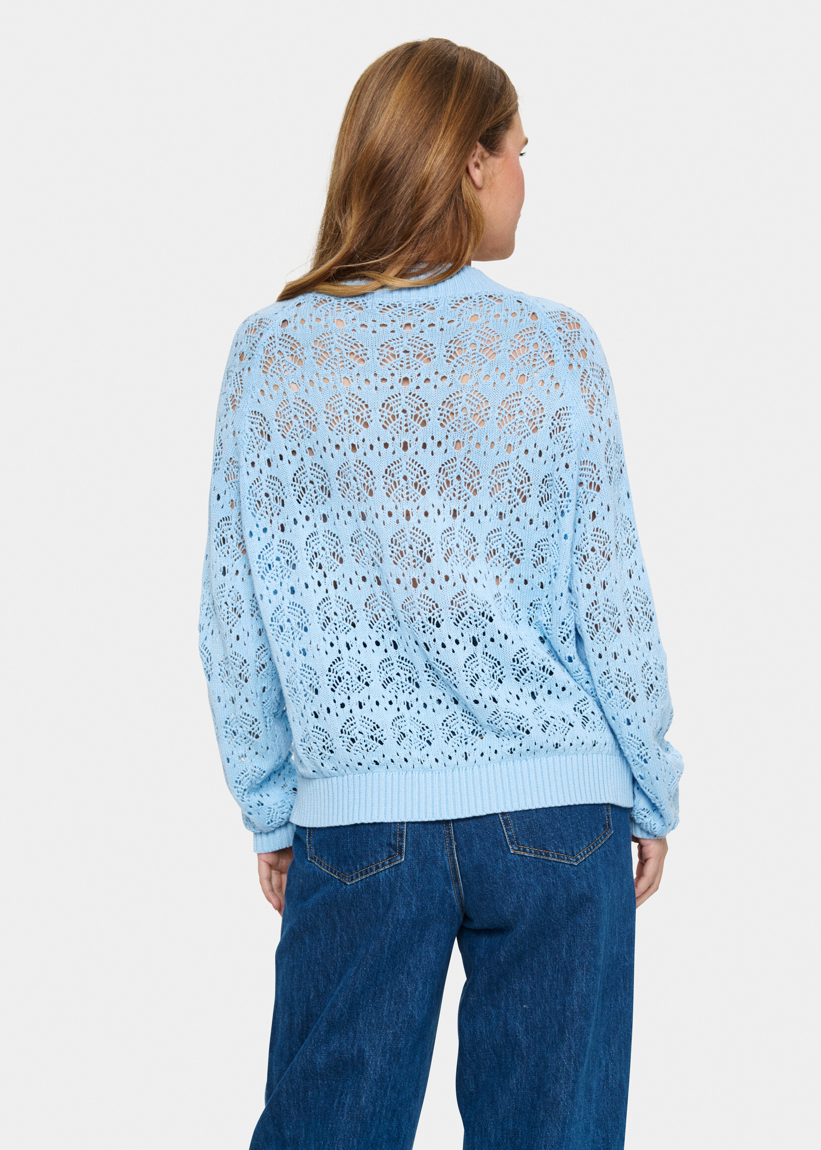 Saint Tropez Saint Tropez Juna Crochet Polo Sweater