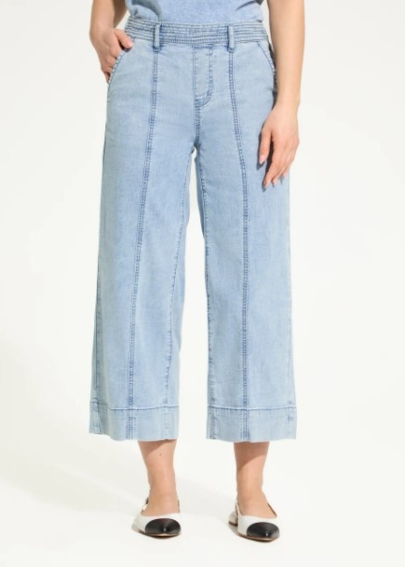 French Dressing Jeans FDJ Pull On Denim Wide Crop