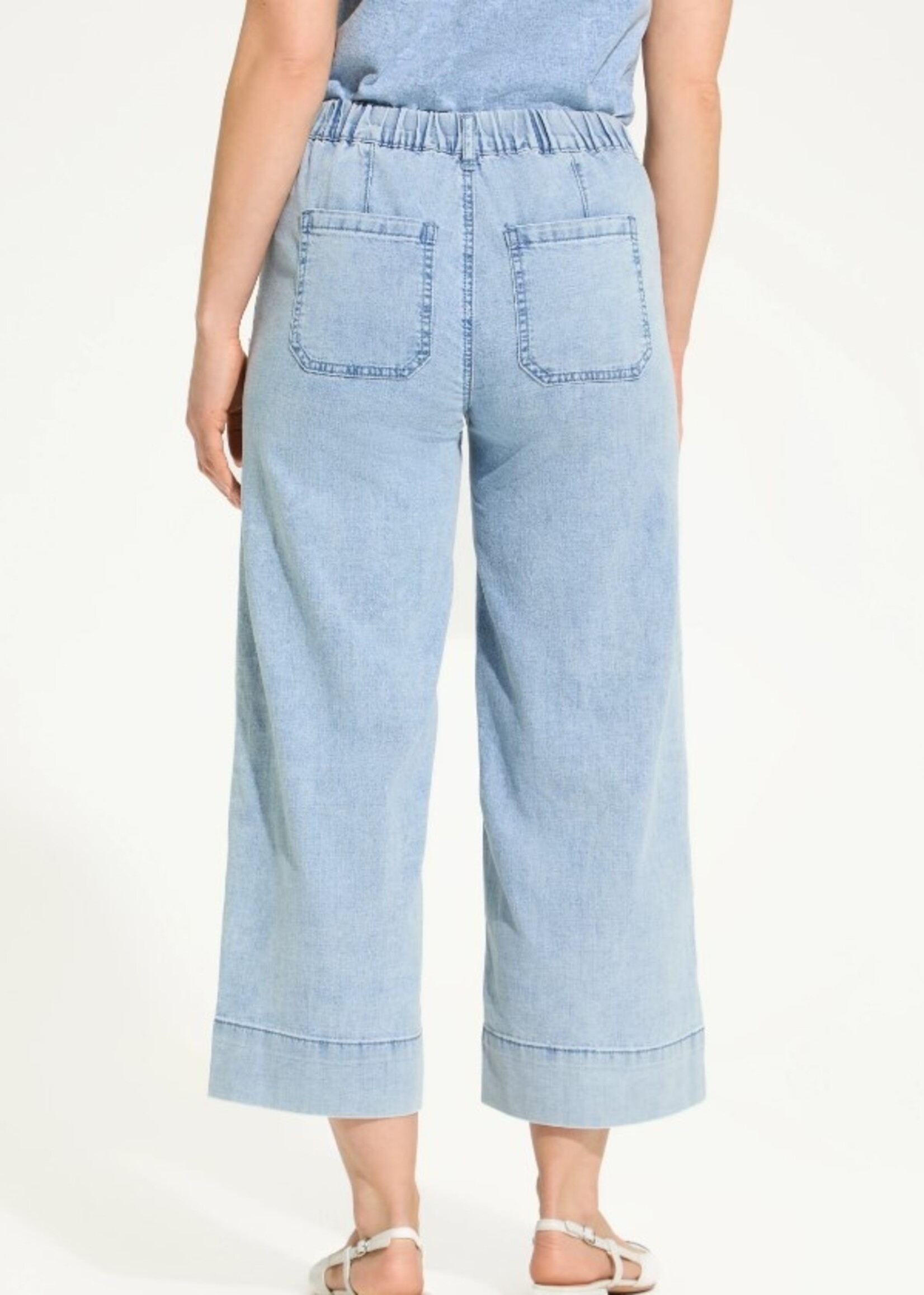 French Dressing Jeans FDJ Pull On Denim Wide Crop