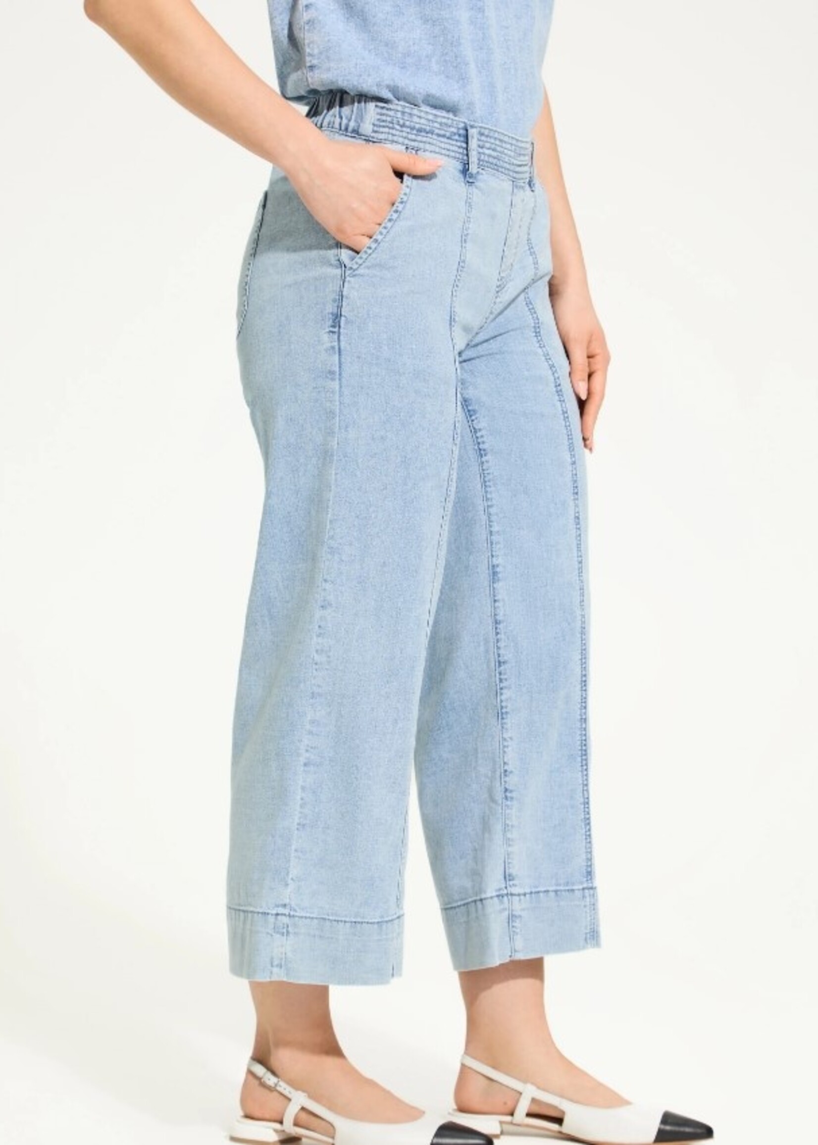 French Dressing Jeans FDJ Pull On Denim Wide Crop