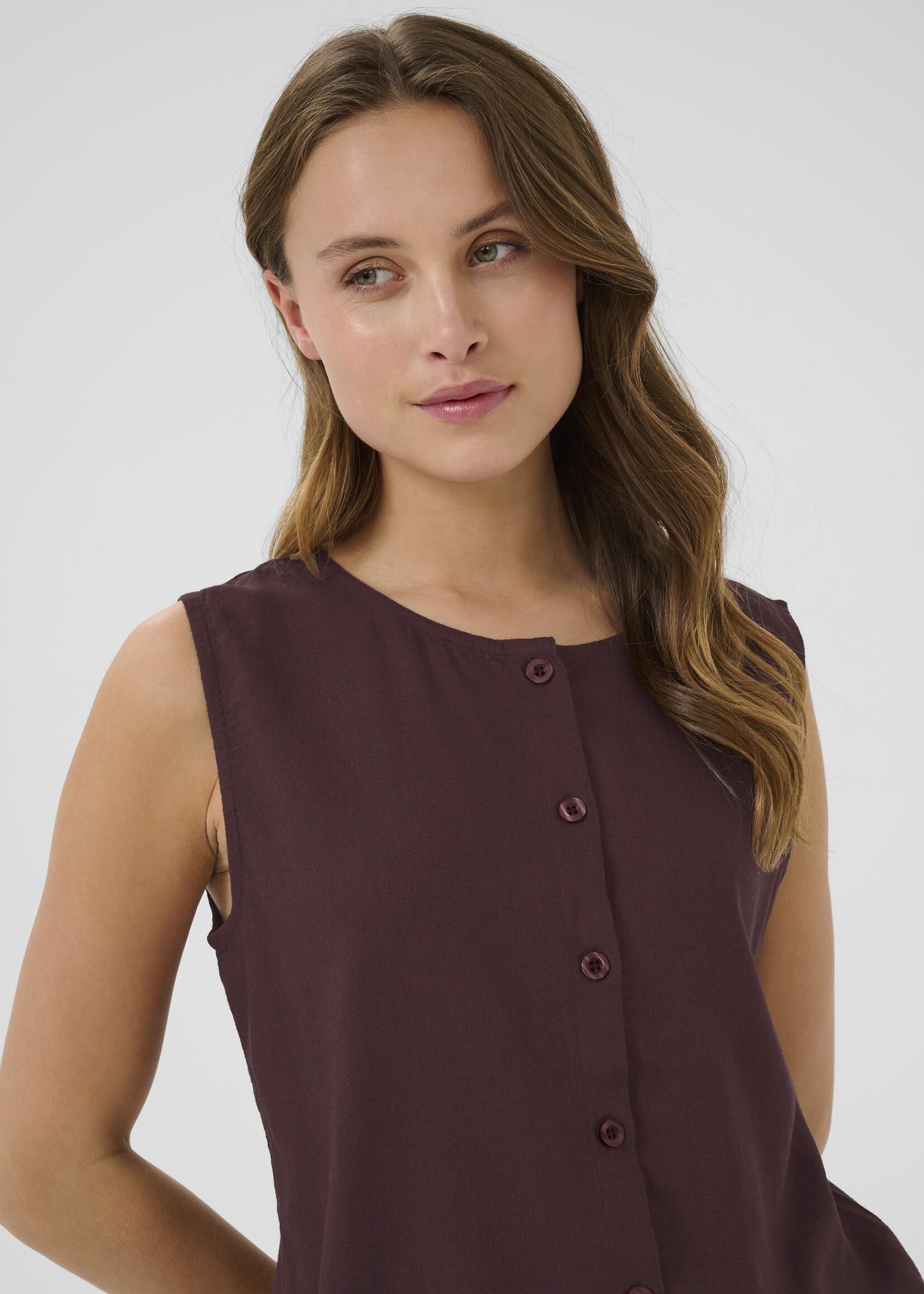 Kaffe Kaffe Milia Reversible Linen Tank