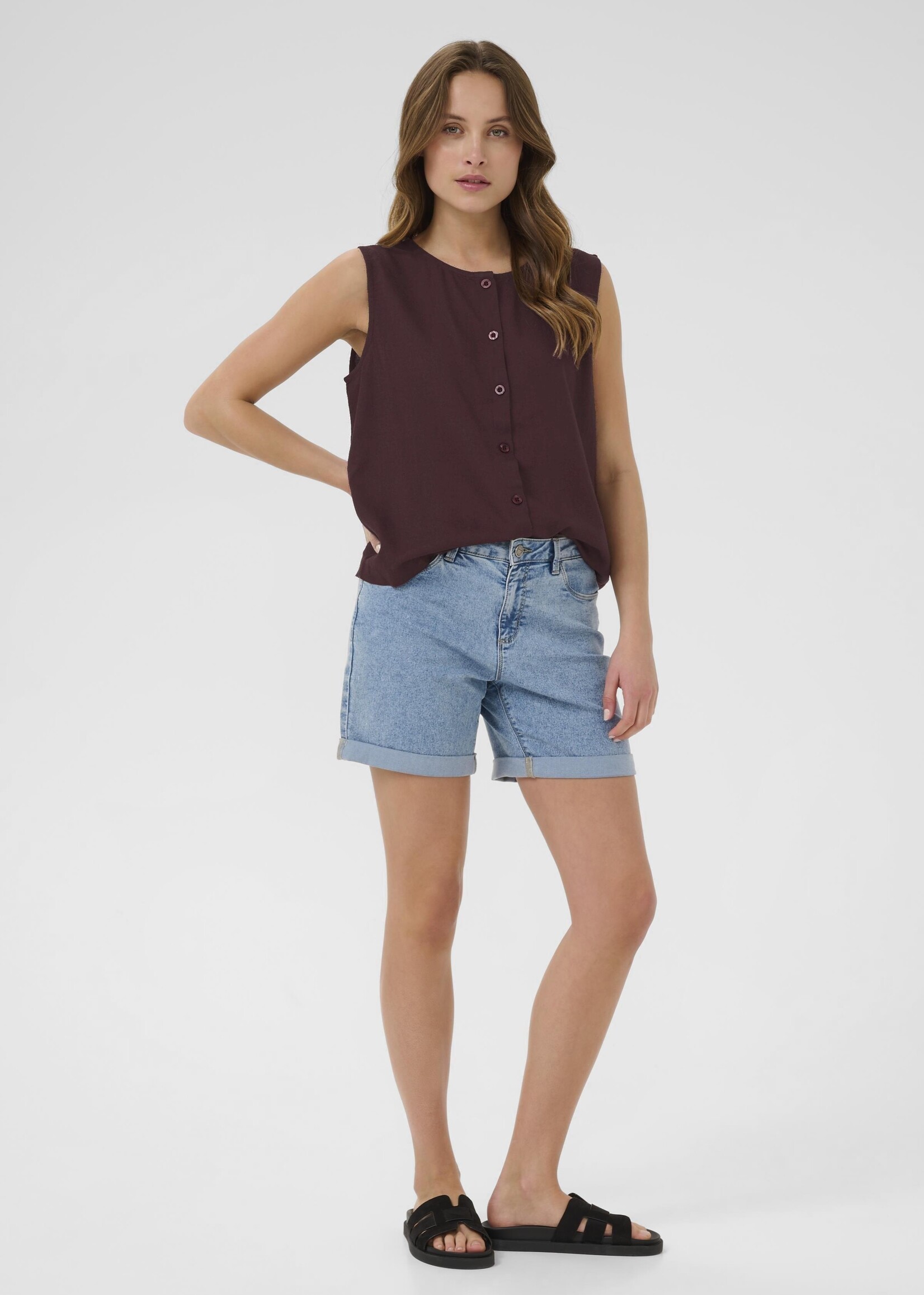Kaffe Kaffe Milia Reversible Linen Tank