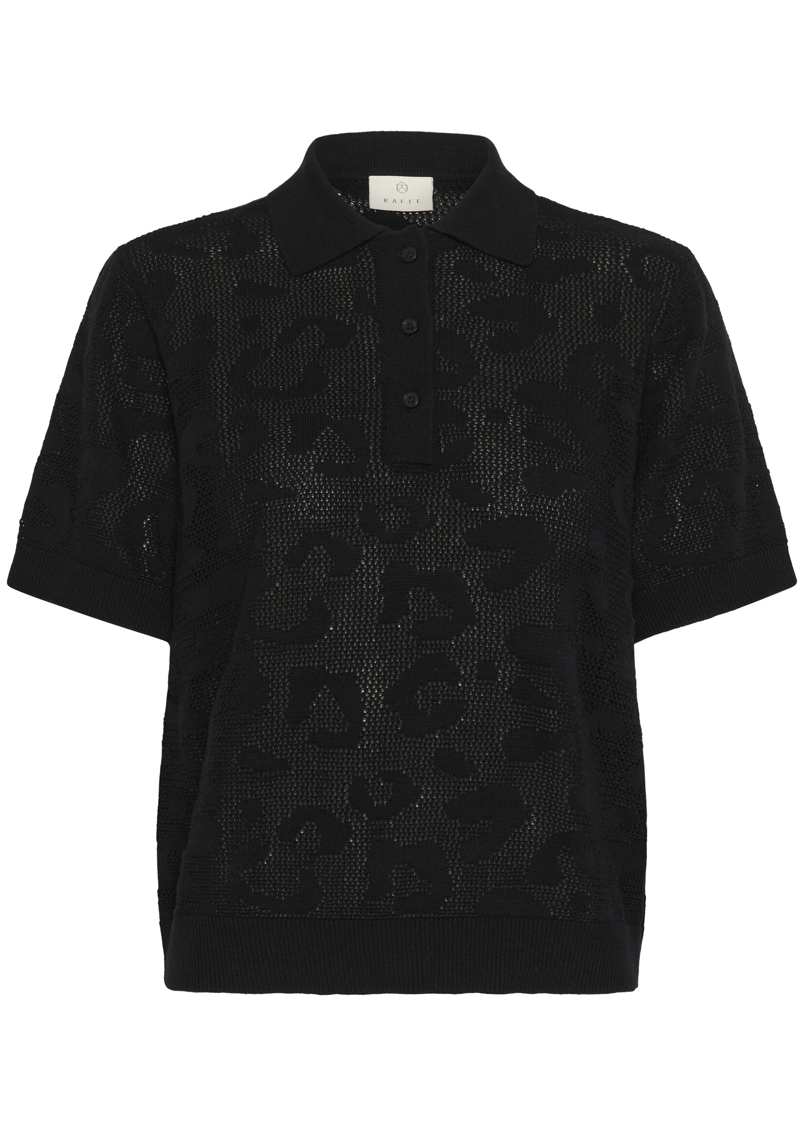 Kaffe Kaffe Abela Mesh Polo Top