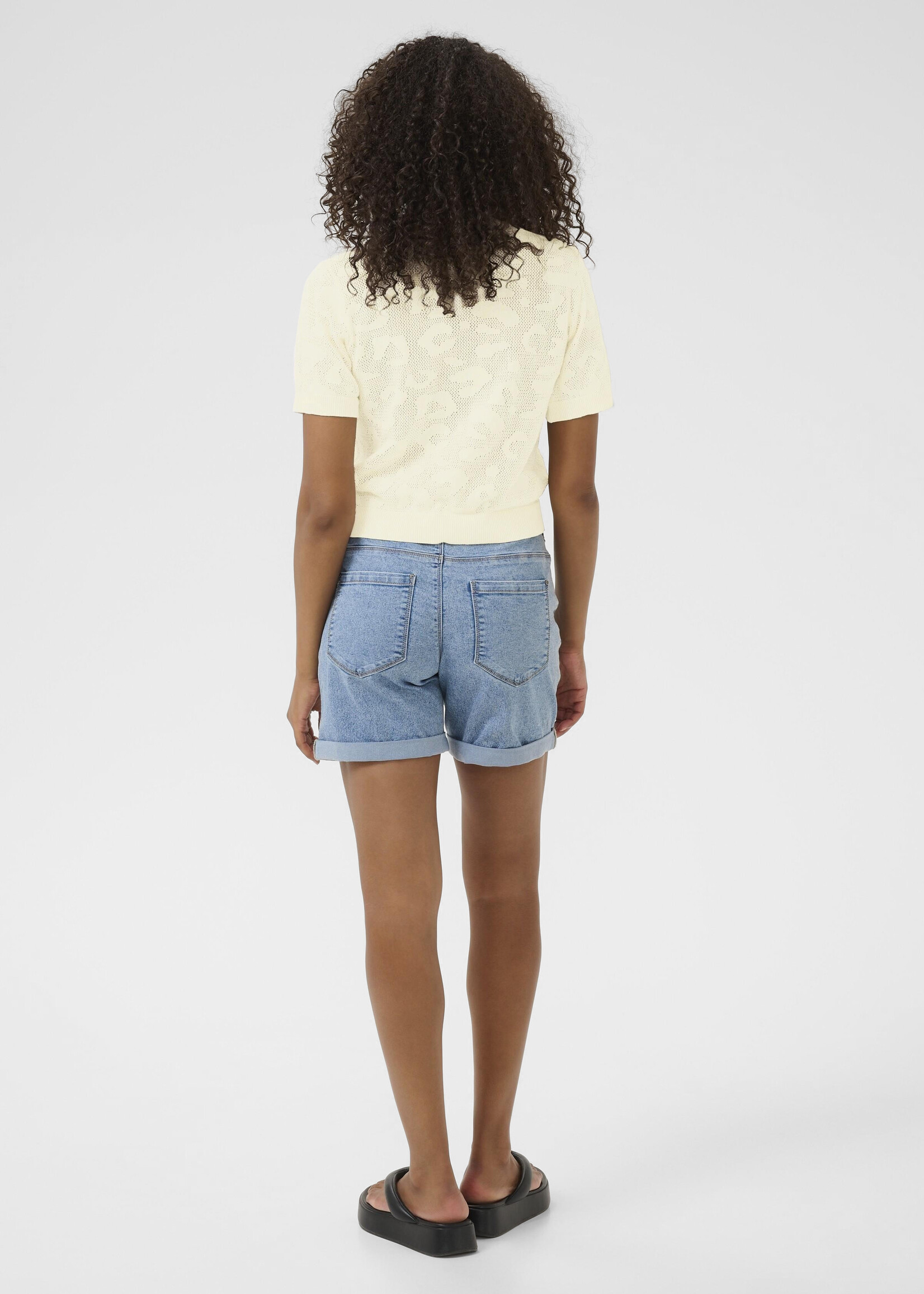Kaffe Kaffe Abela Mesh Polo Top