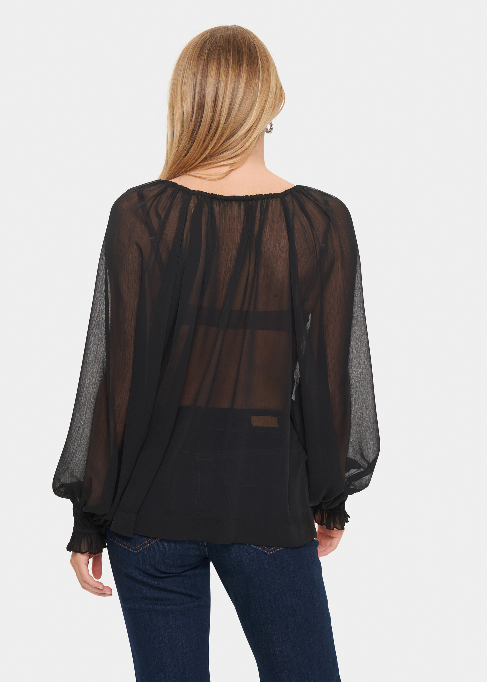 Saint Tropez Saint Tropez Lazie Boho Sheer Blouse