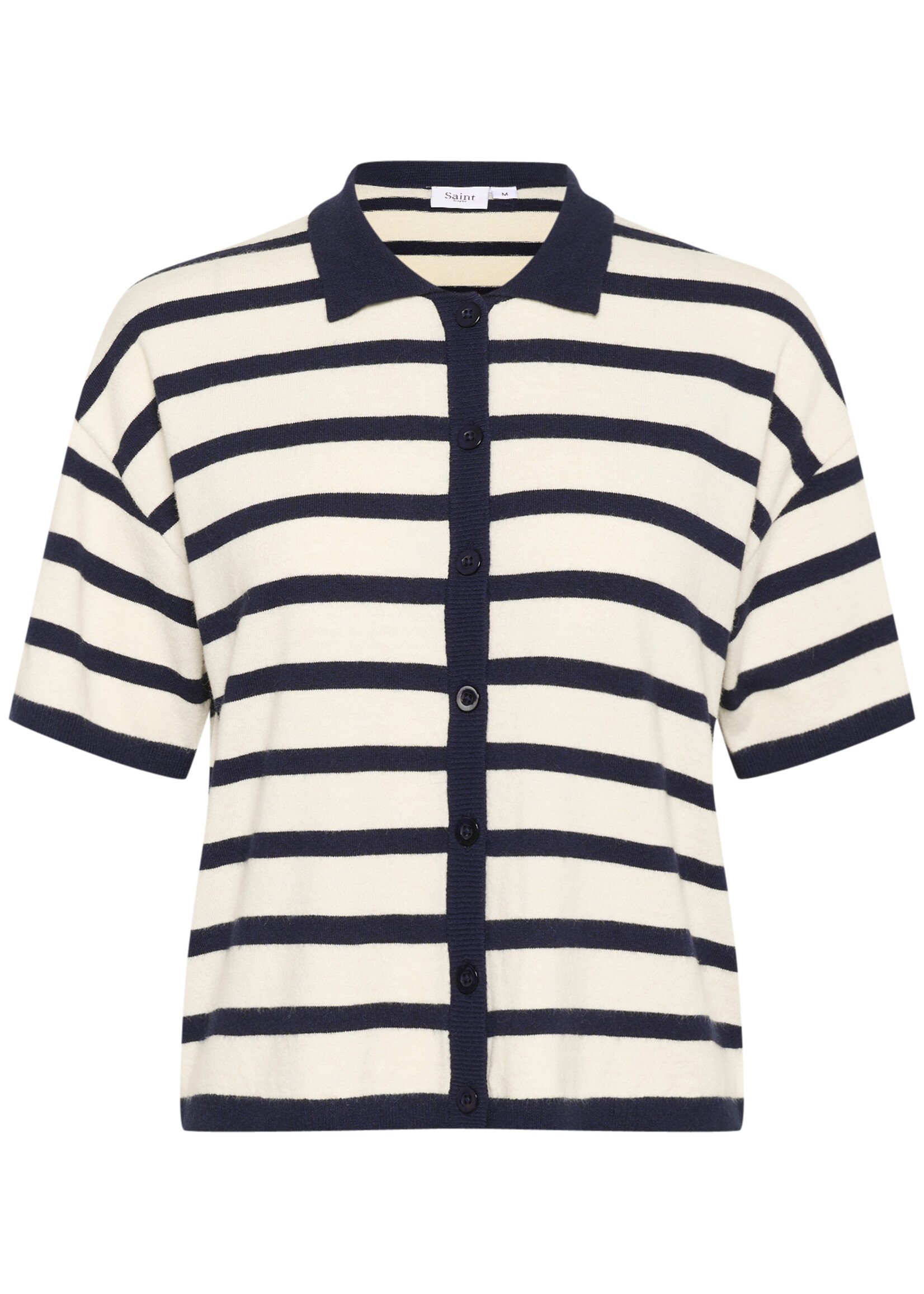 Saint Tropez Saint Tropez Striped Short Sleeve Cardi