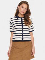 Saint Tropez Saint Tropez Striped Short Sleeve Cardi